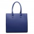 LT1666 - Miss Lulu Split Front Design Medium Tote Handbag Navy and White